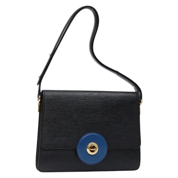 LOUIS VUITTON Epi Bicolor Free Run Shoulder Bag Black Blue - Picture 1 of 15